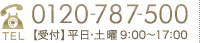 TEL:0120-787-500 受付:平日･土曜午前9時から午後5時まで